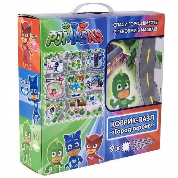 игрушка PJ Masks Коврик-пазл Город Героев (9 сегментов)