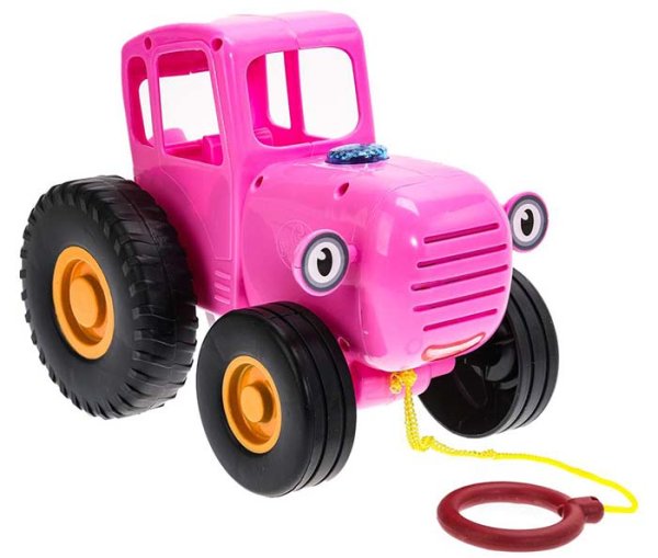 Умка Развивающая игрушка-каталка «Синий трактор» / цвет розовый