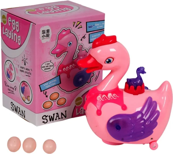 Shantou Игрушка на батарейках Лебедь 304939 / цвет розовый