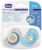 Chicco Пустышка PhysioForma Air силиконовая, 2-6 месяцев, 2 штуки / цвет light blue (голубой)