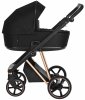 Roan Коляска 2 в 1 Sol Lux / цвет Raven (черный, рама розовое золото, ручка черная)