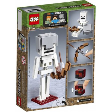 Lego Minecraft Большие фигурки Minecraft, скелет с кубом магмы