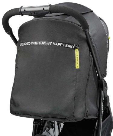 Happy Baby Коляска прогулочная Ultima V2 X4, 4 колеса, съемный бампер / black