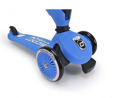 Трехколесный самокат с сиденьем Scoot&Ride HighwayKick (2в 1) синий