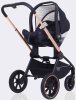 MowBaby Коляска 3 в 1 Zoom PU / цвет Gold Black (черный, золотая рама)