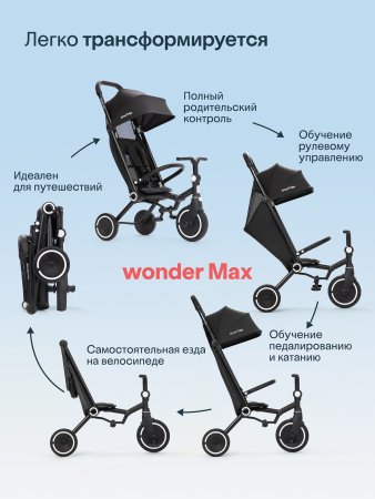 (м)Трехколес.склад.велос.SmarTrike Wonder max (5800700 Jet Black)