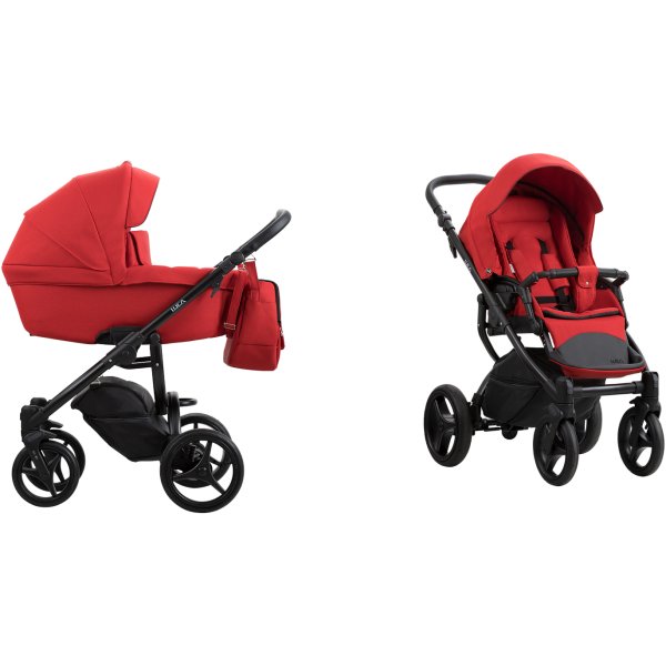 Bebetto Детская коляска 2 в 1 Luca / цвет красный 15, рама черная