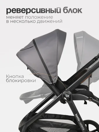(Т) Коляска 2в1 Bambini Moretti Selena (Grey)
