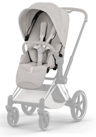 Коляска 2в1 CYBEX Priam Style Chrome Brown + спальный блок (City Grey)