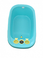 Ванночка детская с горкой, термометром и сливом / синий