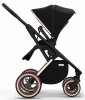 Moon Коляска 2 в 1 Style Rocca / цвет Rosegold (черный, рама розовое золото)