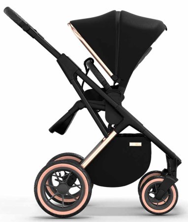 Moon Коляска 2 в 1 Style Rocca / цвет Rosegold (черный, рама розовое золото)