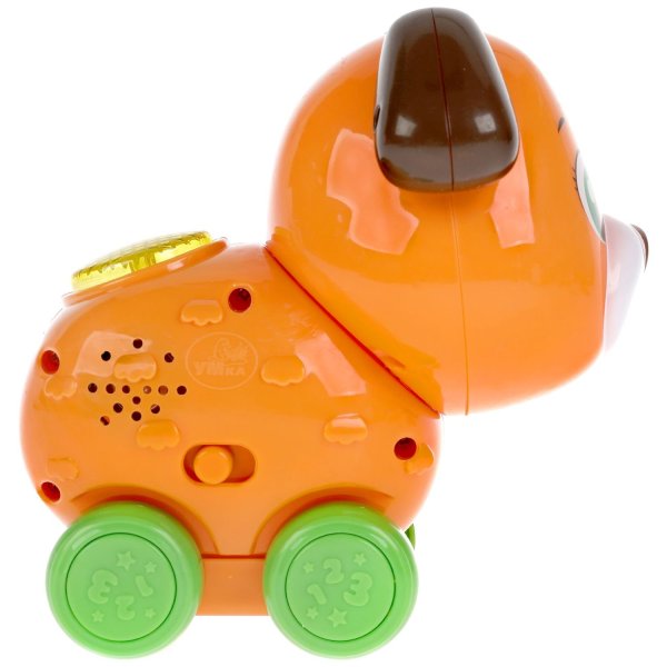 Умка Развивающая музыкальная игрушка Каталка щенок 317023 / цвет оранжевый