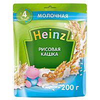 Хайнц Кашка рисовая с молоком Омега-3 c 4 месяцев, 200 г