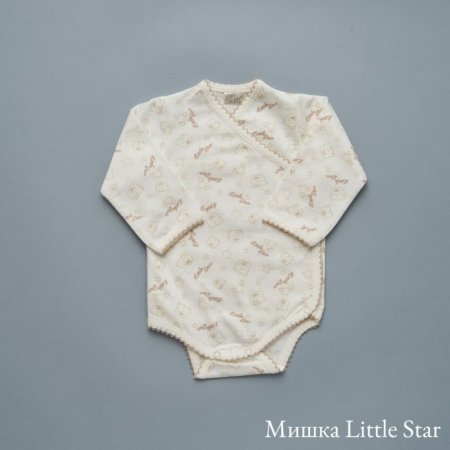 Little Star Боди на запахе (футер) "Ассорти"/ принт в ассортименте