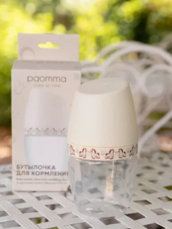 Пластиковая бутылочка Paomma, 180 мл, Buttercream /Dymkovsky toy
