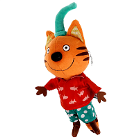 Мульти-Пульти Озвученная мягкая игрушка Три кота Компот в пляжной одежде 331424 / цвет оранжевый, красный					