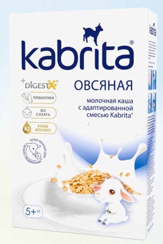 Kabrita Каша Овсяная на козьем молоке, с 5 месяцев, 180 г