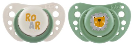 Chicco Пустышка PhysioForma Air силиконовая, 2-6 месяцев, 2 штуки / цвет green (зеленый)