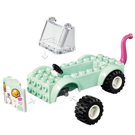 Lego Friends Конструктор Передвижной груминг-салон для кошек / цвет белый, фиолетовый, розовый