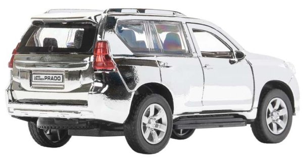 Технопарк Металлическая модель «Toyota Land Cruiser Prado» / цвет серебристый хром