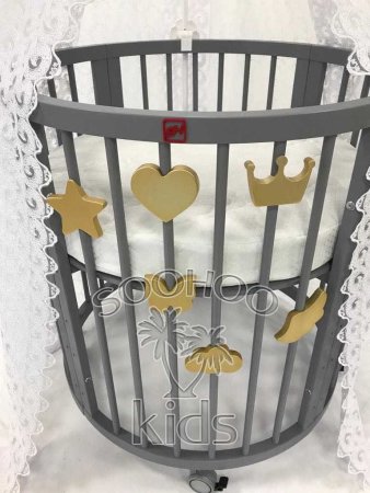 Soohoo Декоративная Бабочка Золотая для ламелей детской кроватки