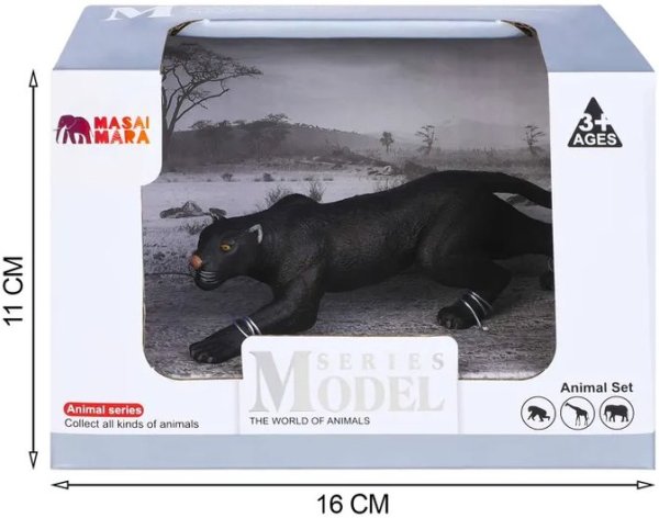 Masai Mara Фигурка из серии "Мир диких животных": Черная пантера на охоте