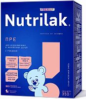 Nutrilak Молочная смесь ПРЕ для недоношенных и маловесных детей, с рождения, 350 г					