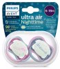 Avent Пустышка силиконовая светящаяся Ultra air night, 6-18 месяцев / цвет фиолетовый, синий