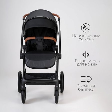 (Т) Коляска 3в1 Bambini Moretti Travel  (Black)
