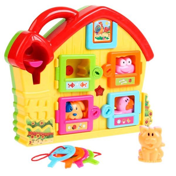 УМка Обучающий домик-сортер, 20 стихов и песен А.Барто, учим животных,10 потешек