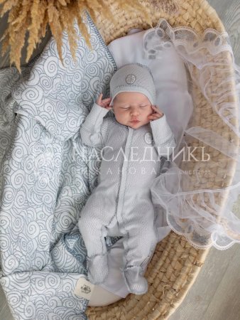 (м)02046 Комбинезон  (р. 62-40 серо-голубой)