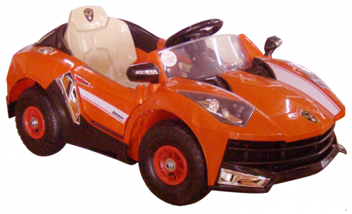 аккумуляторная машинка / 12V / надувные колеса / оранжевая