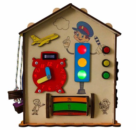 ЭLen Toys Бизидомик развивающий, с элементами питания