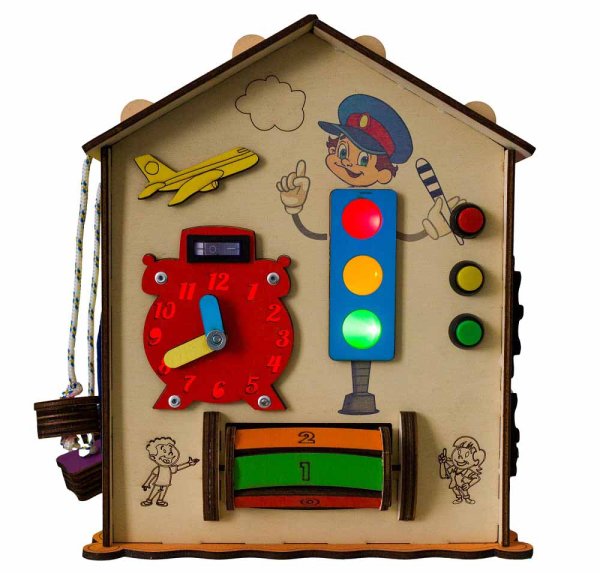 ЭLen Toys Бизидомик развивающий, с элементами питания