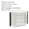 Комод Милана,белый (графит(велюр))