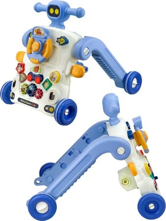 Рыжий Кот Игровой центр-толокар / цвет голубой