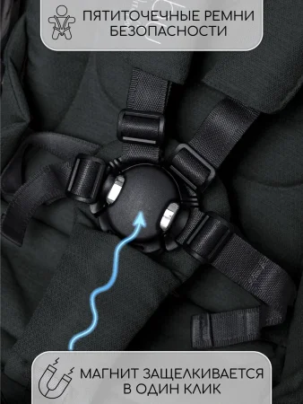 Коляска 2 в 1 Amarobaby Motus,V2 (черный)