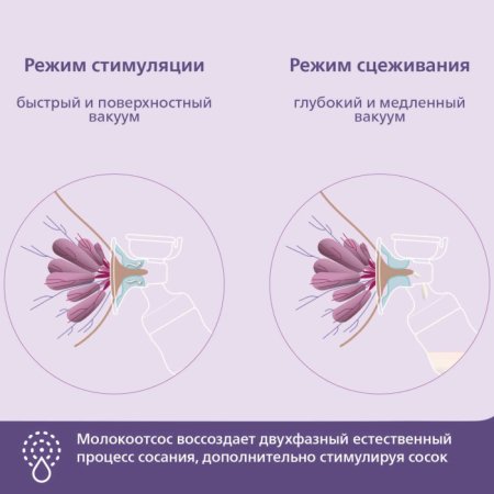 Philips Avent Молокоотсос двойной электронный / цвет розовый