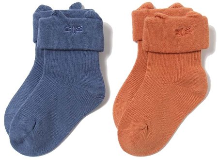 Крошка Я Набор носков Basic Line, 2 пары / цвет кирпичный, синий