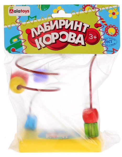 Alatoys Игрушка-лабиринт "Желтая корова"