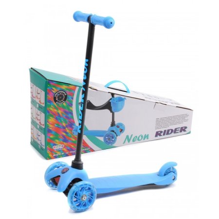 Slider Самокат трехколесный Rider Neon / цвет голубой