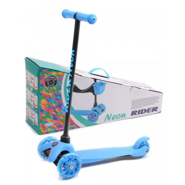 Slider Самокат трехколесный Rider Neon / цвет голубой