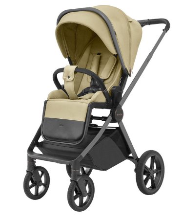 Carrello Ultra Коляска детская 2в1 арт.CRL-6527 /цвет Soft Beige 2025 Grey Metallic рама 
