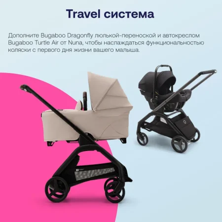 Коляска прогулочная Bugaboo Dragonfly complete BLACK/DESERT TAUPE- DESERT TAUPE 100176075
