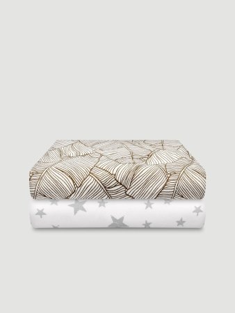 Сет из 2х пелёнок Mjolk Пальмы/Звёзды (120см*85см)