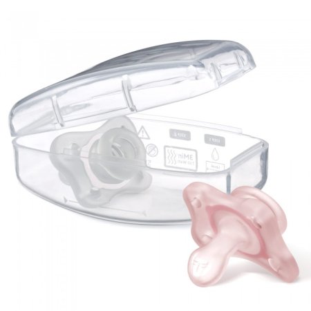 Chicco Пустышка Physio Soft Mini, 0-2 месяца, силикон, 2 штуки /цвет розовый
