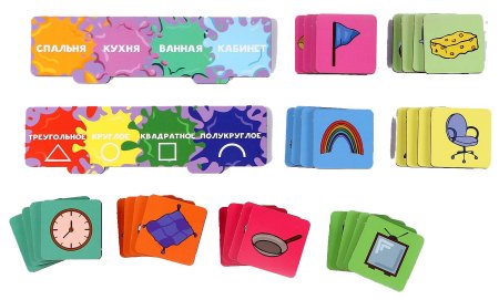 Fora Разивающая игра сортер "Фигуры и предметы по комнатам"
