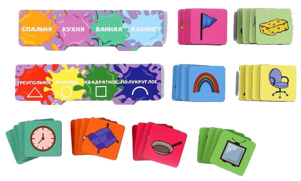 Fora Разивающая игра сортер "Фигуры и предметы по комнатам"