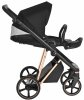 Roan Коляска 2 в 1 Sol Lux / цвет Raven (черный, рама розовое золото, ручка черная)